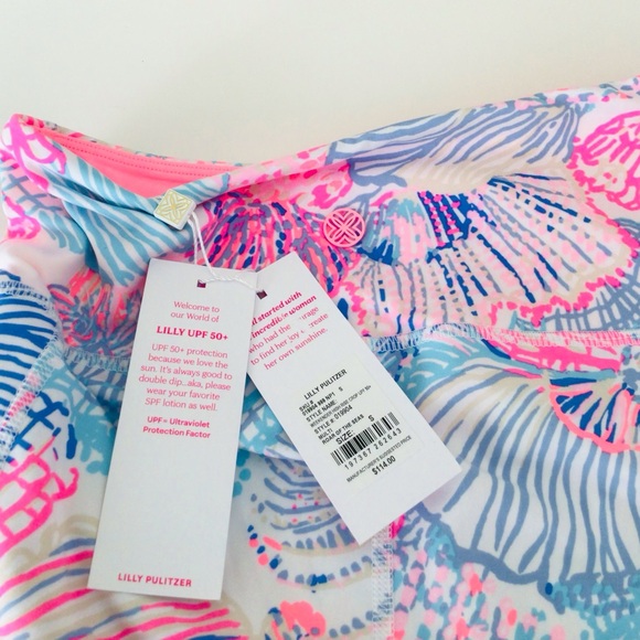 Lilly Pulitzer Weekender Luxletic 21”High Rise Leggings-Multi Roar Of The Seas - Picture 6 of 10